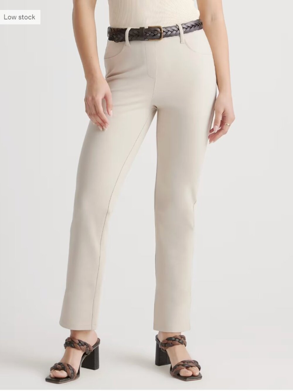 Ultra-Stretch Ponte Straight Leg 4-Pocket Pants